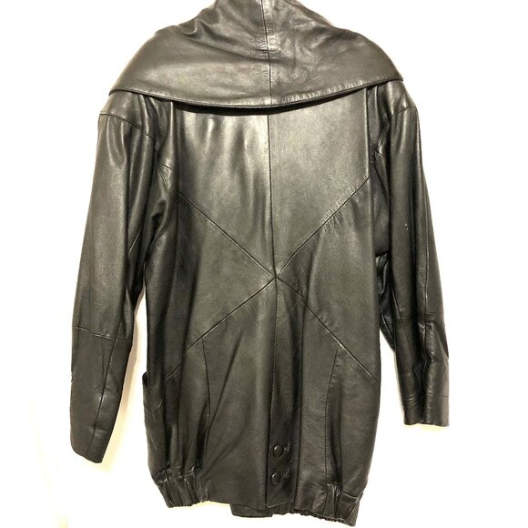 Vintage Boutique Long Leather Jacket - Picture 2 of 16